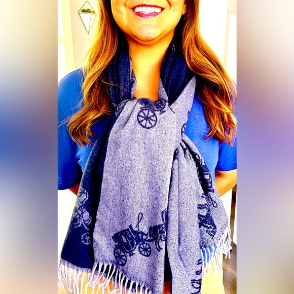 NWOT COACH UNISEX SCARF Cashmere & Wool Heavy&thick - Picture 2 of 10